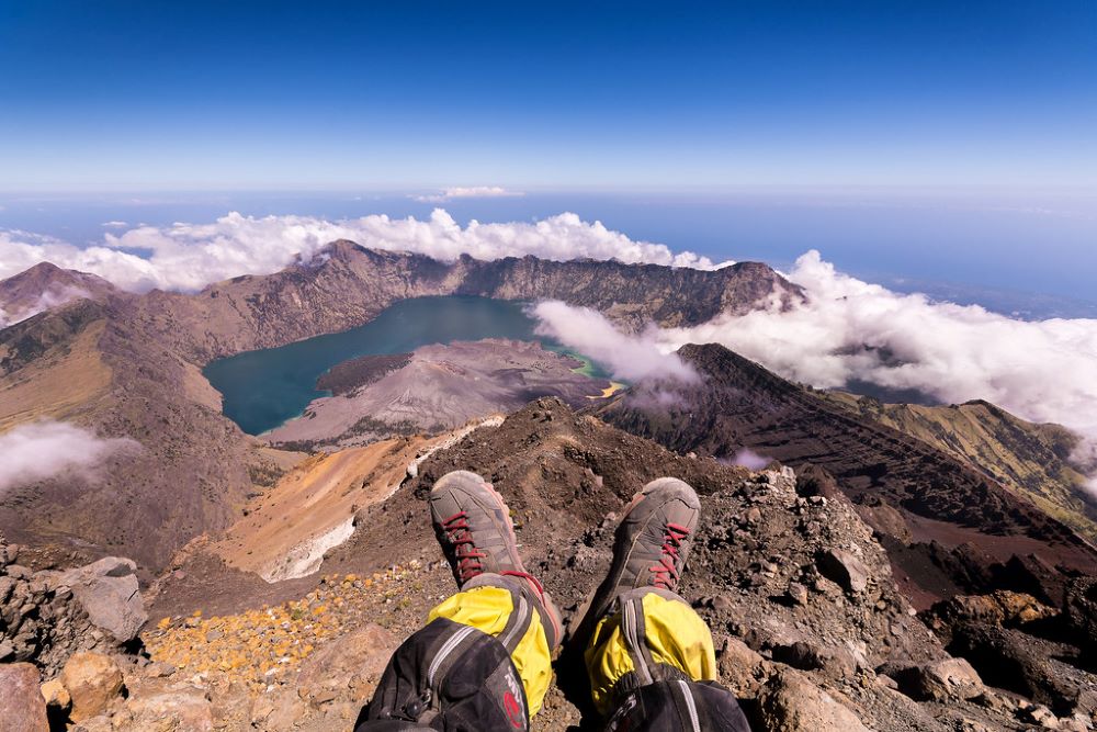 Puncak Gunung Rinjani 3726 meter, Paket Rinjani 5 hari 4 malam jalur Sembalun turun Torean
